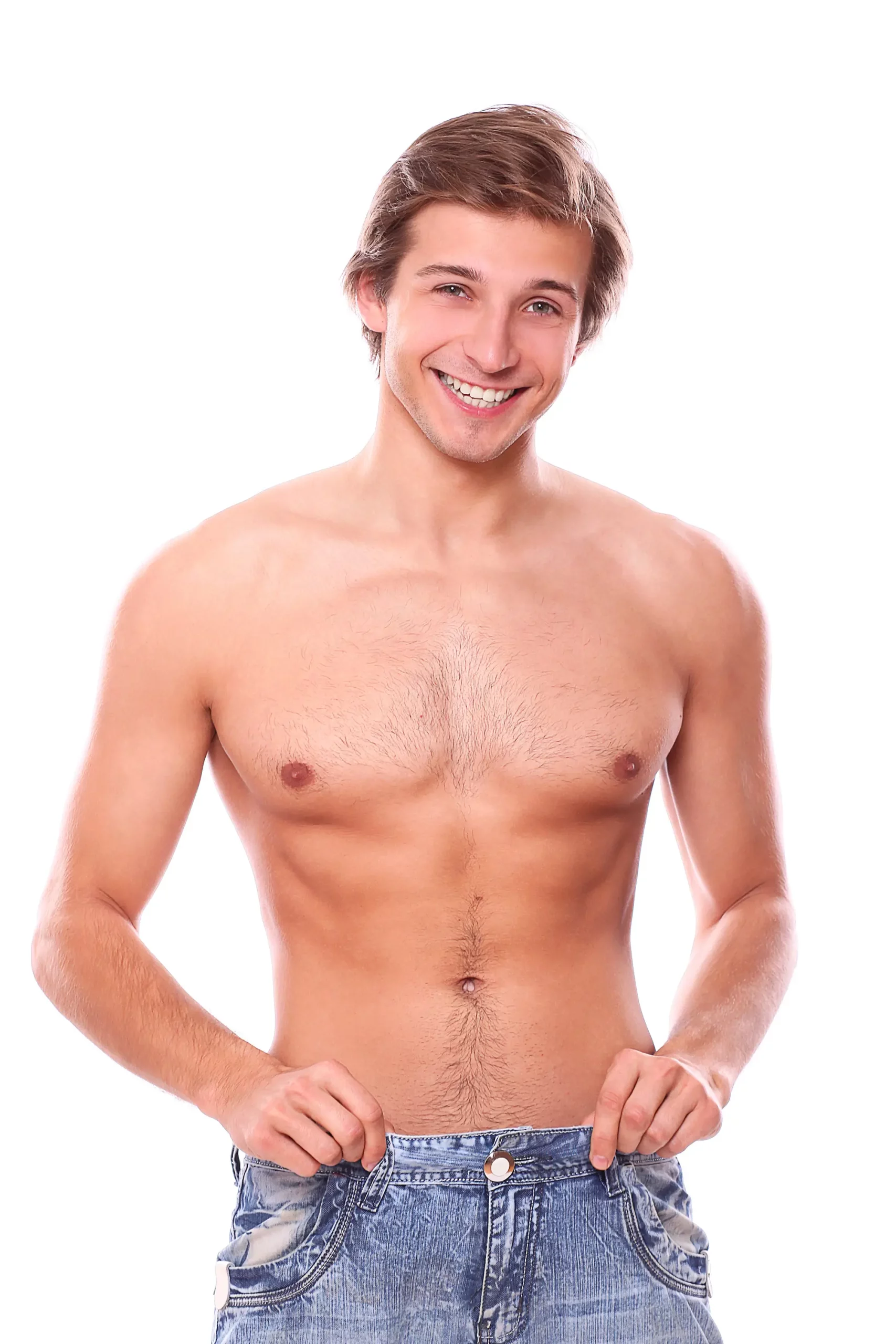 Men laser hair removal in chest